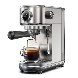 HiBREW H10B Espresso Coffee Machine, 20Bar Extraction Pressure, Semi-Automatic, Adjustable Temperature & Cup Volume, 51mm Aluminum Alloy Handle, 1.3L Removable Water Tank, Silver