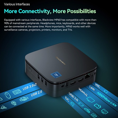 Blackview MP60 Mini-PC 16GB RAM 512GB