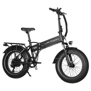 LAIFOOK Cityfun Electric Bike, 250W Brushless Motor, 48V 10.4AH Battery, 20 x 4.0 Inch Fat Tires, 25km/h Max Speed, 70km Range, Hydraulic Front Suspension, Mechanical Disc Brake, Shimano 7 Speed, LCD Display – Black