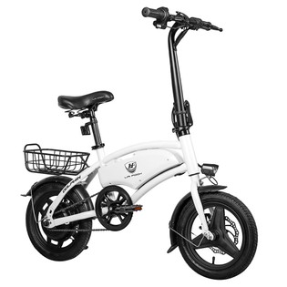 LAIFOOK Dolphin Folding Electric Bike, 250W Motor, 36V 7.8AH Battery, 14-inch Tire, 25km/h Max Speed, 40km Range, Disc Brakes, LCD Display – White