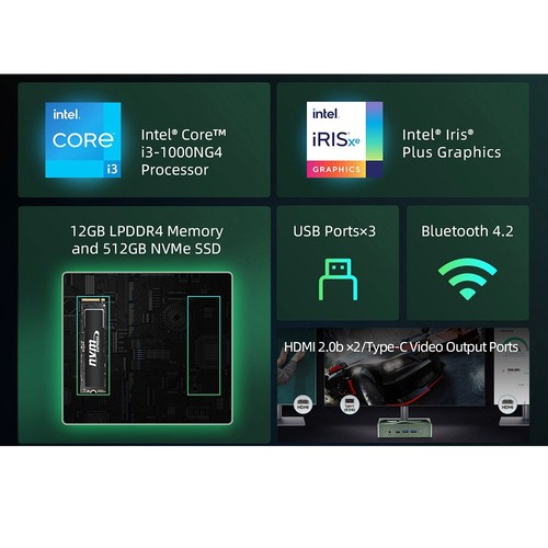 BMAX B6 Plus Mini-PC Intel i3 12GB