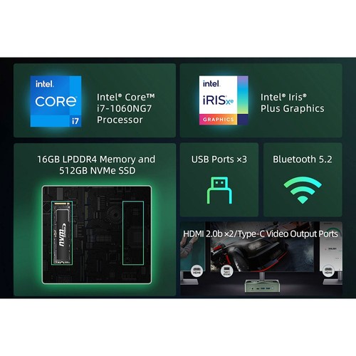 BMAX B6 Mini-PC Intel Core i7 16GB