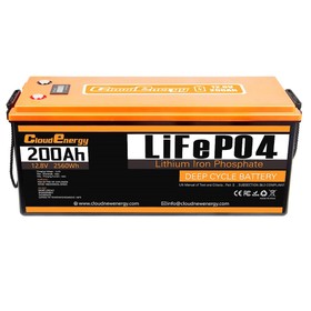 Cloudenergy 12 V-os 200 Ah-s LiFePO4 akkumulátorcsomag