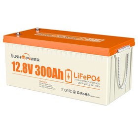 SUNHOOPOWER 12V 300Ah LiFePO4 Batterie