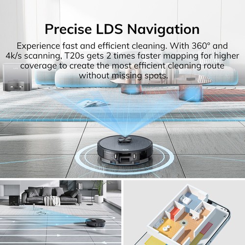 ILIFE T20S Robot Vacuum Cleaner Black