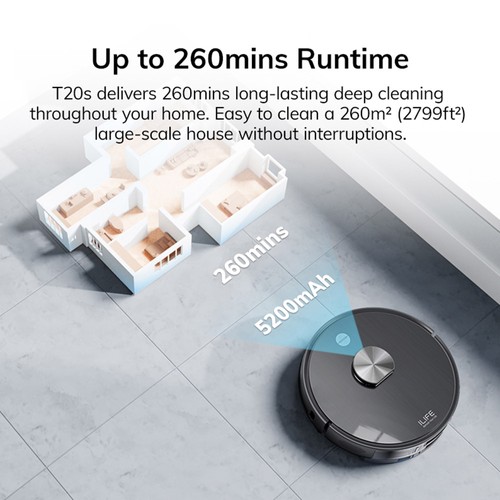 ILIFE T20S Robot Vacuum Cleaner Black