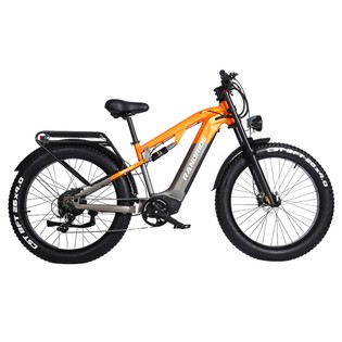 RANDRIDE YX80 Electric Bike, 1500W Brushless Motor, 48V 20Ah Battery, 26x4.0'' CST Fat Tire, 50km/h Max Speed, 124km Max Range, Rear Shock Absorber, Shimano Hydraulic Brakes, Shimano 7 Speed, LCD Display