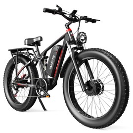DUOTTS S26 Vélo électrique 750W*2 moteurs 50km/h Vitesse max 264.0 pouces Pneus gonflables Fat 48V 20Ah Batterie SAMSUNG