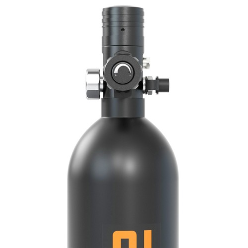 Mini Bouteille De Plongée SMACO S400 Plus – 1L, 340 Respirations, 15-20 Min, Rechargeable, Compatible Pompe Manuelle Ou Compresseur – Idéal Plongée Libre