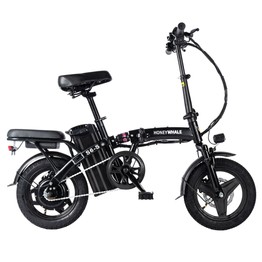 HONEYWHALE S6-S 14-inch Electric Bike 250W Brushless Motor 48V 10.4Ah Battery 35km/h Max Speed Dual Disc Brake - Black