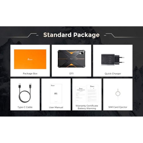 FOSSiBOT DT1 Tablet 10,4 Zoll FHD, MT8788 Octa-Core, 8 GB RAM 256 GB ROM, 16 MP Frontkamera 48 Rückkamera, Android 13 Orange