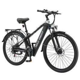 Halo Knight H02 Vélo électrique, moteur sans balais 750 W, batterie 48 V 16 Ah, pneus 29 x 2,1 pouces, vitesse maximale 50 km/h, autonomie maximale 60 km, Shimano 21 vitesses, frein à disque mécanique - Noir