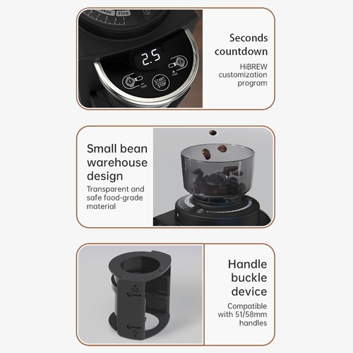 HiBREW G3A Coffee Grinder, Black