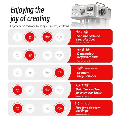 HiBREW H10A Semi-Automatic Espresso Machine