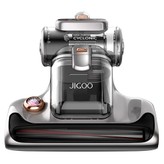 JIGOO T600 Aspirateur de lit intelligent à double tasse, pour matelas avec lumière UV, aspiration 700 W 15 kPa, technologie ultrasonique, élimination des acariens à 99.99 %, aspirateur à main pour lit, canapé - Gris