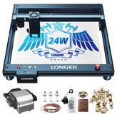 LONGER Laser B1 20W-os lézergravírozó vágó, 4 magos lézerfej, 22-24W kimeneti teljesítmény, 450 x 440 mm-es gravírozási terület