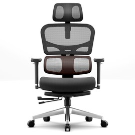 NEWTRAL NT002 Ergonomikus Irodai Szék Állítható Lábtartóval & Fejtámlával, Adaptív Deréktámasszal és 4D Kartámaszokkal, Fekete