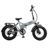 PVY Z20 Plus Vélo électrique pliable, 1000 W, Pneus larges 20 x 4,0, Batterie 48 V 16,5 Ah, Autonomie de 80 à 120 km, Manette de vitesse Shimano 7 vitesses, Fourche à suspension verrouillable et amortisseur arrière, frein hydraulique, Écran LCD couleur, Charge de 150 kg - Gris