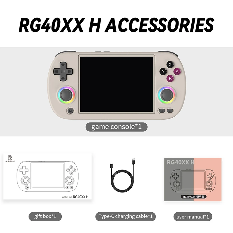 ANBERNIC RG40XX H Game Console 32GB+128GB Grey