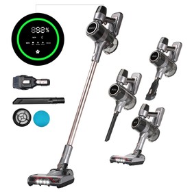 JIGOO C300 AkkuStaubsauger mit 400WMotor 33 KPa Saugleistung 45 Min Betriebszeit herausnehmbarem Akku und 12LStaubbehälter