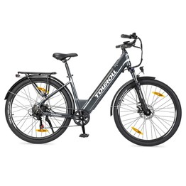 Touroll J1 ST Vélo de randonnée 27.5 pouces avec moteur 250 W batterie 36 V 15.6 Ah autonomie maximale de 100 km