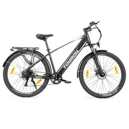 Touroll J1 Vélo de randonnée 27.5 pouces avec moteur 250 W batterie 36 V 15.6 Ah autonomie maximale 100 km