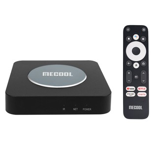 MECOOL KM2 PLUS Netflix Supported Google Android TV 11.0 Smart TV BOX, Amlogic S905X4 2GB RAM 16GB eMMC AV1 Ultra 4K HDR 2.4G/5.0GHz WiFi BT5.0 SPDIF Google Assistant Dolby Atmos Audio Ethernet Multi-streamer Home Media Player Set Top Box – EU Plug