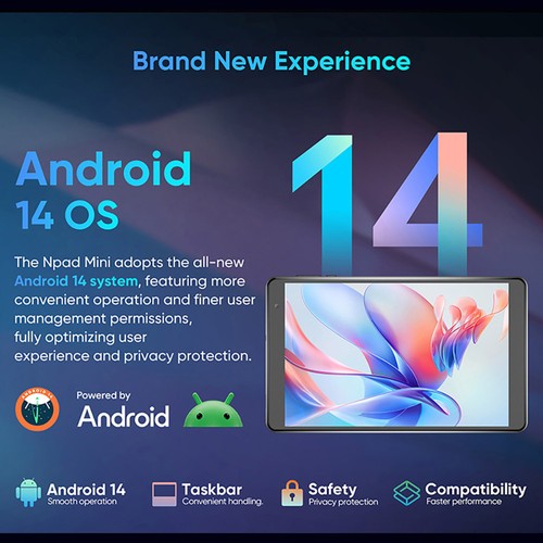 N-one Npad Mini Android 14 8-inch Tablet