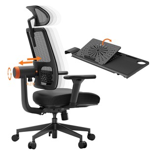 NEWTRAL MAGICH002 Ergonomic Chair with Detachable Workstation Desktop, Auto-Following Backrest, Adaptive Lower Back Support, Adjustable Headrest Seat Depth, 4D Armrest Recliner, 3 Positions to Lock