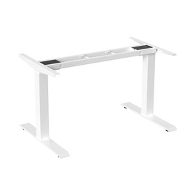 ACGAM JSZ-3 Cadre de bureau réglable en hauteur, avec 2 moteurs puissants, cadre de table à 3 niveaux, hauteur réglable de 62 à 127 cm, 3 commandes de mémoire, capacité de charge jusqu'à 120 kg, pour la maison et le bureau - Cadre blanc uniquement