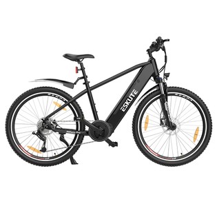 ESKUTE ES-27.5-ZZ Electric Bike, 250W Bafang Motor, 36V 20Ah Battery, 27.5*2.1'' Tires, 25km/h Max Speed, 130km Max Range, Hydraulic Suspension Front Fork, LCD Display - Black