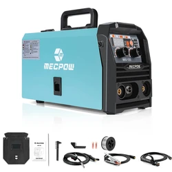 Mecpow MIG120 Gasless Welder, 220V, MIG/MMA/LIFT TIG 3 in 1, Overheating/ Overcurrent/ Overload/Over-Voltage Protection, LCD Display