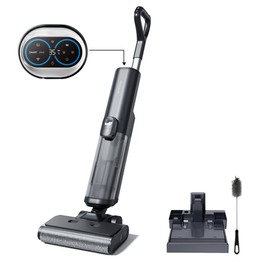 Proscenic F20A Cordless Vacuum and Mop 35min Runtime LED Screen Self-Cleaning & Air Drying All-Around Edge Cleaning App Control Solid-Liquid Separation