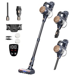 Proscenic P11 Lite Cordless Vacuum Cleaner Max 28 kPa Suction Up to 35min Runtime LED Screen Auto De-Tangles Hair 180° Swivel Steering 550ml Dustbin Telescopic Pipe Low Noise Wall-mounted Storage