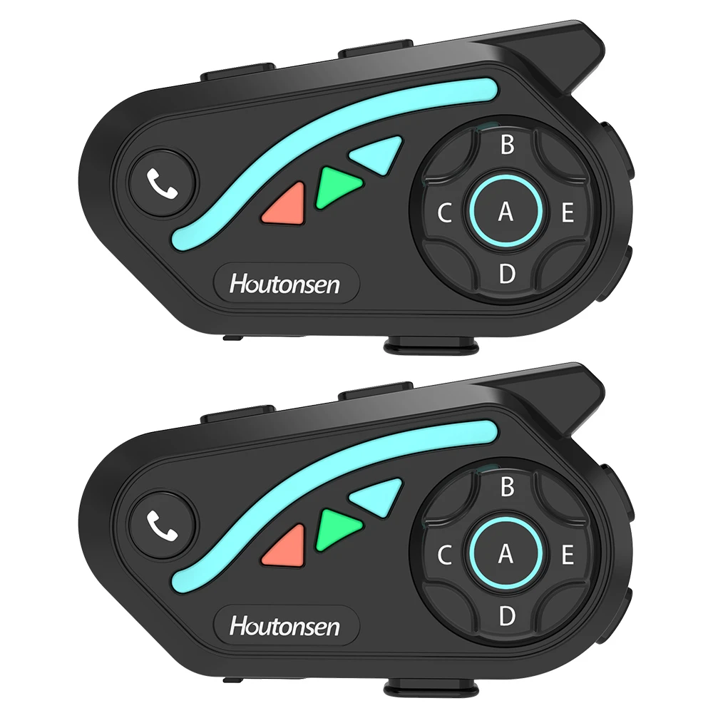 Houtonsen V8 Plus Motorcycle Helmet Headset 2Pcs (Geekbuying)
