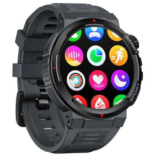 Zeblaze Ares 3 Plus Smartwatch, 1,43'' HD AMOLED-skärm, 100 träningslägen, Pulsövervakning av blodsyresömn - svart