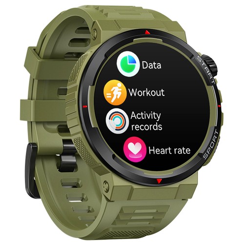 Zeblaze Ares 3 Plus Smartwatch, 1,43 Zoll HD AMOLED-Bildschirm, 100 Trainingsmodi, Überwachung von Herzfrequenz, Blutsauerstoff und Schlaf – Grün