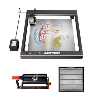 ACMER P2 33W Laser Engraver + M2 Laser Rotary Roller + E10 Laser Bed