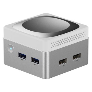 AOOSTAR T8 Mini PC (Free Docking Station), Intel N100 4 Cores Max 3.4GHz, 12GB LPDDR5 RAM 1TB SSD, Support Dual-screen 4K@60Hz Display, Dual Band WiFi, 1*Full-featured Type-C 2*USB3.0 2*USB2.0 1*HDMI 2*1000Mbps LAN 1*Audio Jack, 35W GaN Charger