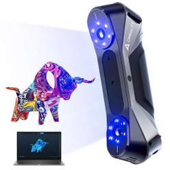 Creality Raptor Scanner 3D laser bleu hybride NIR, vitesse de numérisation de 60 ips, objets entre 5 et 2 000 mm, numérisation couleur 24 bits, précision de 0,02 mm, anti-tremblement