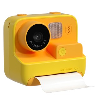 WOWKIDS K27 Kids Instant Print Camera, 48MP Front & Rear Dual Cameras, 1080P Resolution, 4 Filters, 32GB TF Card, 1400mAh Battery - Yellow