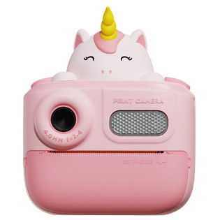 WOWKIDS K64 Kids Instant Print Camera, 48MP Front & Rear Dual Cameras - Pink Unicorn