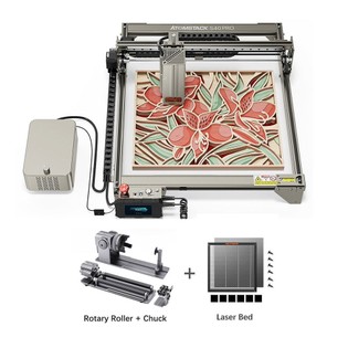 ATOMSTACK S40 Pro 40W Laser + Claw Disc Rotary Roller Kit + Laser Bed