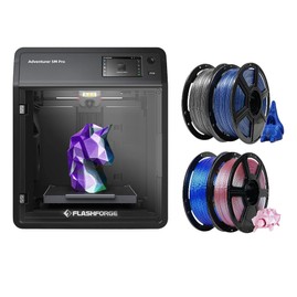 Flashforge Adventurer 5M Pro 3D Printer + 4kg Multicolor PLA Filaments - 1kg Crystal Pink + 1kg Galaxy Gray + 1kg Blue + 1kg Galaxy Blue