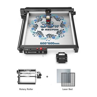 Mecpow X5 Pro 33W Laser + Rotary Roller + Laser Bed