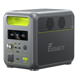 FOSSiBOT F1200 Tragbare Powerstation 1024 Wh Kapazität 1200 W Nennleistung 3 LED-Lichtmodi 7 Ausgangsanschlüsse BMS-Schutz