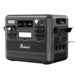 FOSSiBOT F2400 Station d'Alimentation Portable, batterie LiFePO4 2048 Wh/640 000 mAh, générateur solaire 2 400 W (4 600 W en crête), 3 prises AC RV Car USB Type-C QC3.0 PD DC5521 à onde sinusoïdale pure, charge rapide en 1,5 heure - Noir