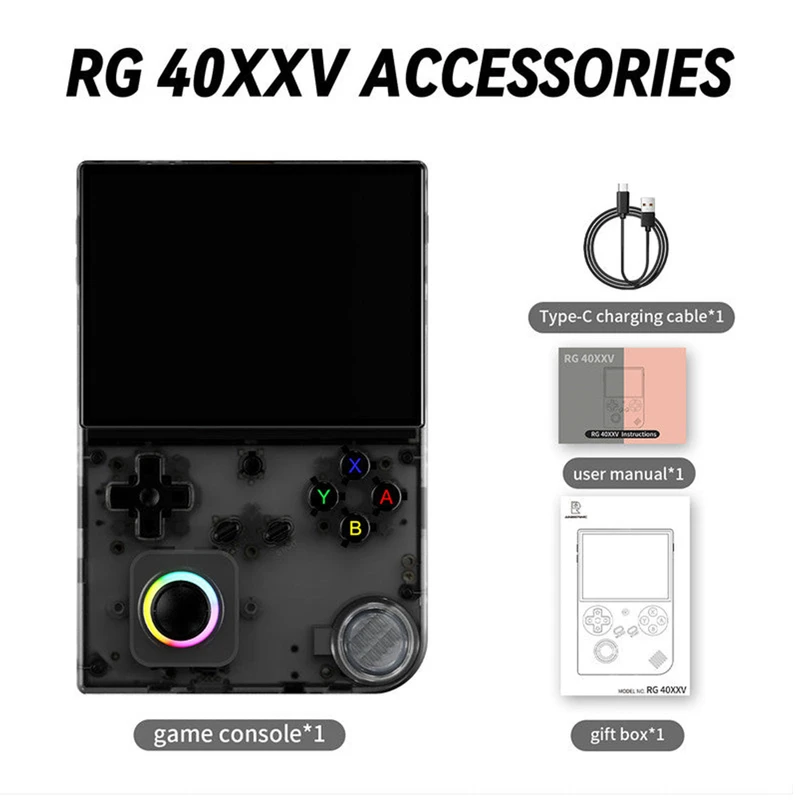 ANBERNIC RG40XXV Game Console 32GB+128GB Black