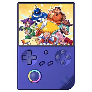 ANBERNIC RG40XXV Retro Game Console, 64GB with 5000+ games, 4.0in 640*480P IPS Screen,  1GB LPDDR4, ac WiFi for Multiplayer, Bluetooth, 30+ Emulators, Moonlight Streaming, 3200mAh Battery, 6 Hours Autonomy – Blue