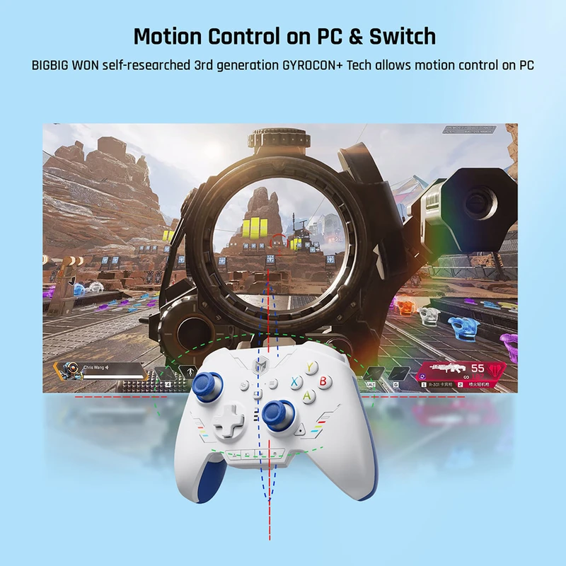 BIGBIG WON Rainbow 2 SE Game Controller Blue